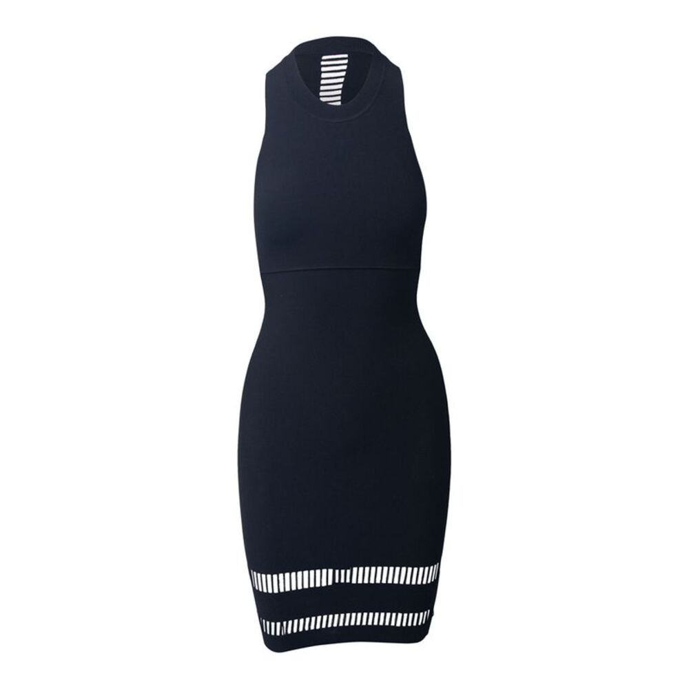 Alexander Wang Body-Hugging Halter Dress in Black Viscose